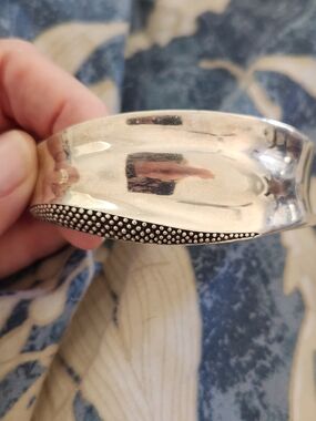 Michael Dawkins Solid Sterling Silver Cuff Bracelet with Beaded Accent